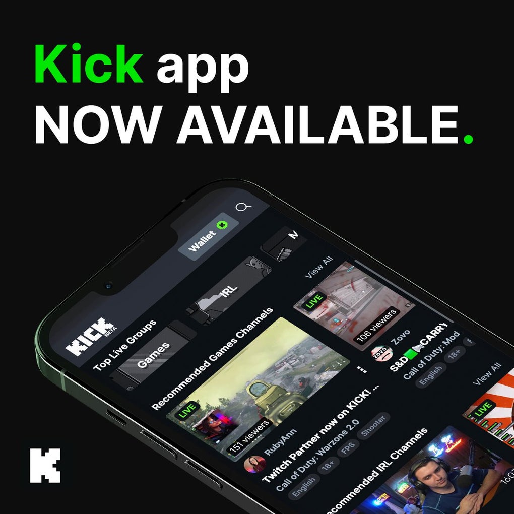 Kick Live Streaming for iPhone Download